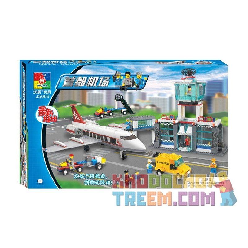 NOT Lego AIRPORT 7894-2 WOMA J5668 5668 xếp lắp ráp ghép mô hình SÂN BAY QUỐC TẾ City Thành Phố 700 khối