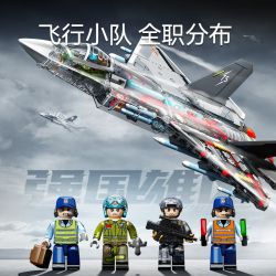 SEMBO 202274 TINH THẦN ANH HÙNG CỦA ĐẤT NƯỚC MẠNH MẼ PHIÊN BẢN PHỐI CẢNH CHIẾN ĐẤU TÀNG HÌNH J-35 bộ đồ chơi xếp lắp ráp ghép mô hình Military Army J-35 FIGHTER AIRCRAFT Quân Sự Bộ Đội 1323 khối