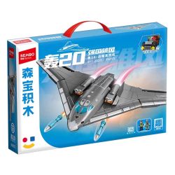 SEMBO 202272 SỨC MẠNH CỦA MỘT QUỐC GIA MÁY BAY NÉM BOM CHIẾN LƯỢC H20 bộ đồ chơi xếp lắp ráp ghép mô hình Military Army Quân Sự Bộ Đội 555 khối