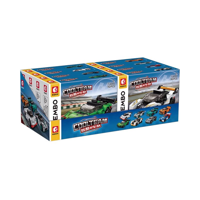 SEMBO 714392 ĐOÀN XE TUYỆT VỜI KNIGHT STORM bộ đồ chơi xếp lắp ráp ghép mô hình Racers Đua Tốc Độ