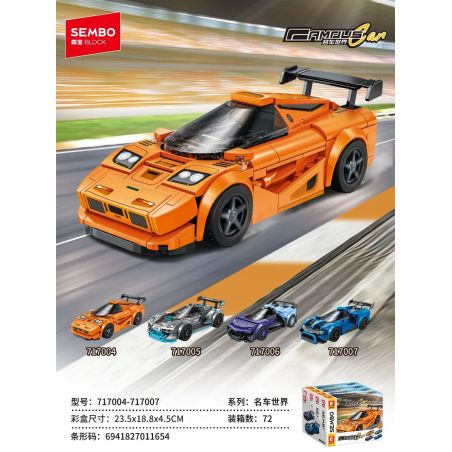 SEMBO 717005 THẾ GIỚI XE HƠI NỔI TIẾNG 717005 bộ đồ chơi xếp lắp ráp ghép mô hình Racers Đua Tốc Độ
