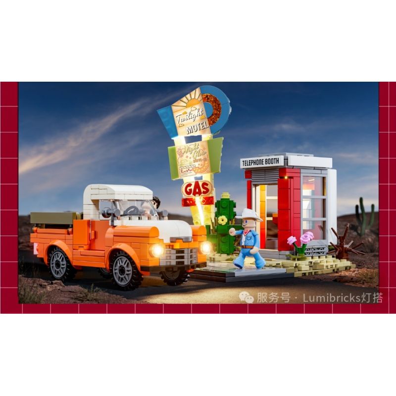 LUMIBRICKS FUNWHOLE L9082 9082 TRẠM HOÀNG HÔN bộ đồ chơi xếp lắp ráp ghép mô hình City SUNSET STOPOVER Thành Phố 455 khối LUMIBRICKS FUNWHOLE L9082 9082 TRẠM HOÀNG HÔN bộ đồ chơi xếp lắp ráp ghép mô hình City SUNSET STOPOVER Thành Phố 455 khối