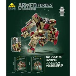 Bozhi K84198 84198 928 TUẦN TRA THUYỀN MECHA bộ đồ chơi xếp lắp ráp ghép mô hình ARMED FORCES 329 khối