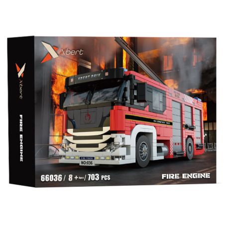 XBERT 66036 XE CỨU HỎA bộ đồ chơi xếp lắp ráp ghép mô hình FIRE ENGINE 703 khối
