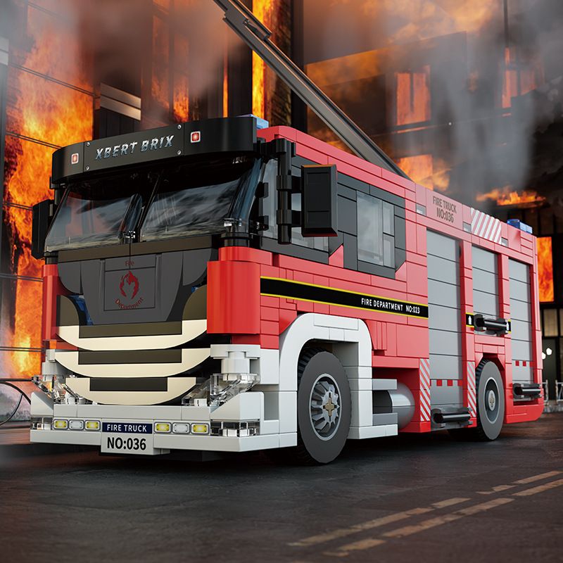 XBERT 66036 XE CỨU HỎA bộ đồ chơi xếp lắp ráp ghép mô hình FIRE ENGINE 703 khối