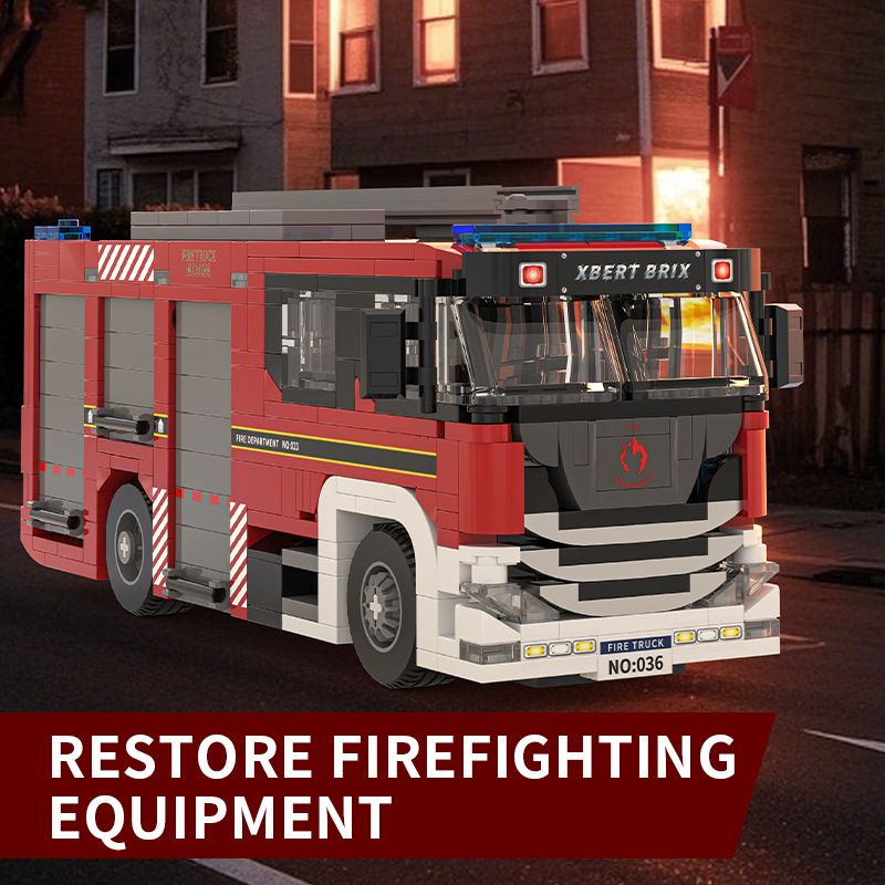 XBERT 66036 XE CỨU HỎA bộ đồ chơi xếp lắp ráp ghép mô hình FIRE ENGINE 703 khối