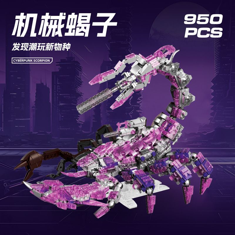 XBERT 66110 BỌ CẠP CƠ HỌC bộ đồ chơi xếp lắp ráp ghép mô hình CYBERPUNK SCORPION 950 khối