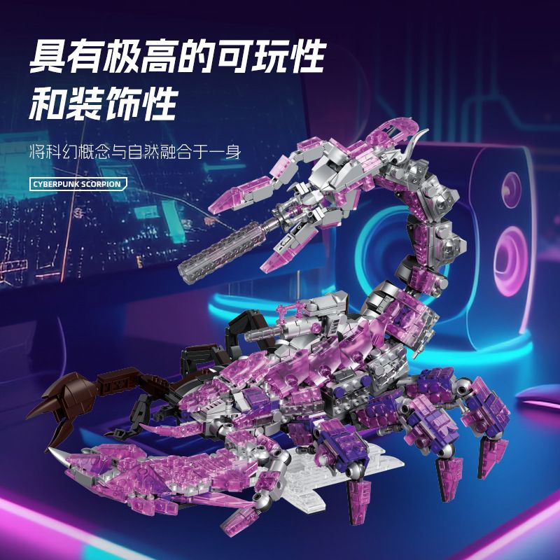 XBERT 66110 BỌ CẠP CƠ HỌC bộ đồ chơi xếp lắp ráp ghép mô hình CYBERPUNK SCORPION 950 khối