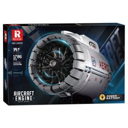 REOBRIX 33019 ĐỘNG CƠ TURBOFAN HÀNG KHÔNG bộ đồ chơi xếp lắp ráp ghép mô hình Technic AIRCRAFT ENGINE Kỹ Thuật Công Nghệ Cao Mô Hình Phương Tiện 1786 khối