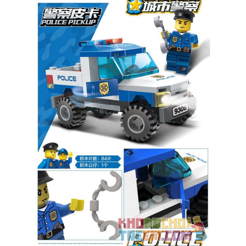 GUDI 9306 non  XE TẢI CỦA CẢNH SÁT bộ đồ chơi xếp lắp ráp ghép mô hình City POLICE Thành Phố 84 khối GUDI 9306 non  XE TẢI CỦA CẢNH SÁT bộ đồ chơi xếp lắp ráp ghép mô hình City POLICE Thành Phố 84 khối