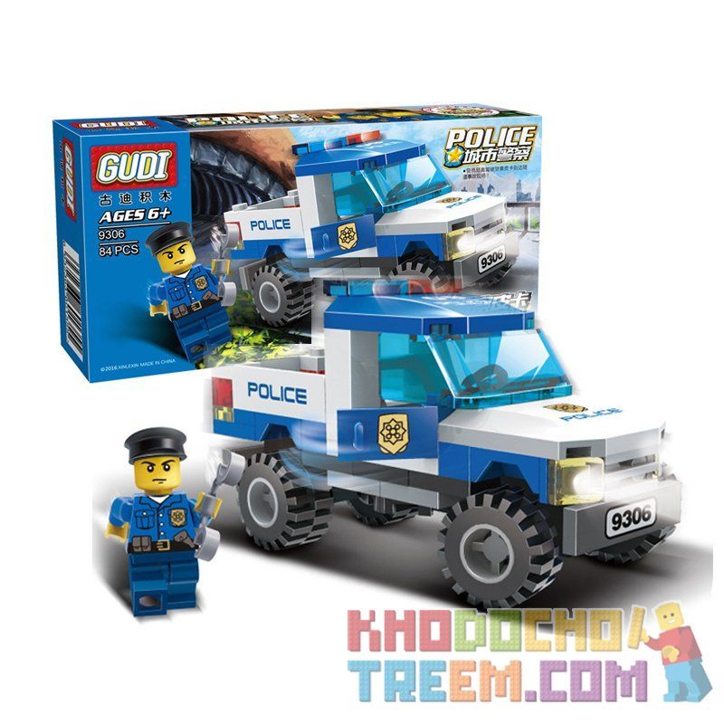 GUDI 9306 non  XE TẢI CỦA CẢNH SÁT bộ đồ chơi xếp lắp ráp ghép mô hình City POLICE Thành Phố 84 khối GUDI 9306 non  XE TẢI CỦA CẢNH SÁT bộ đồ chơi xếp lắp ráp ghép mô hình City POLICE Thành Phố 84 khối