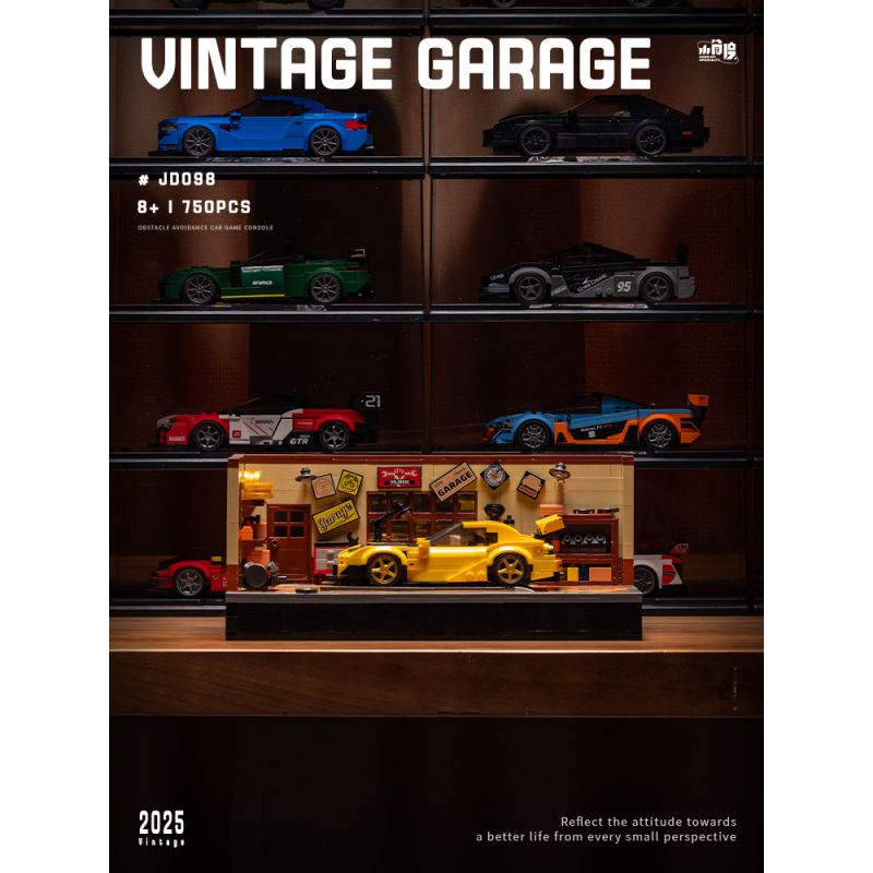 SMALL ANGLE JD098 NHÀ MÁY SỬA CHỮA XE RETRO bộ đồ chơi xếp lắp ráp ghép mô hình Creator THE SPEED HUNTER VINTAGE GARAGE Sáng Tạo 750 khối