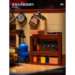 SMALL ANGLE JD098 NHÀ MÁY SỬA CHỮA XE RETRO bộ đồ chơi xếp lắp ráp ghép mô hình Creator THE SPEED HUNTER VINTAGE GARAGE Sáng Tạo 750 khối