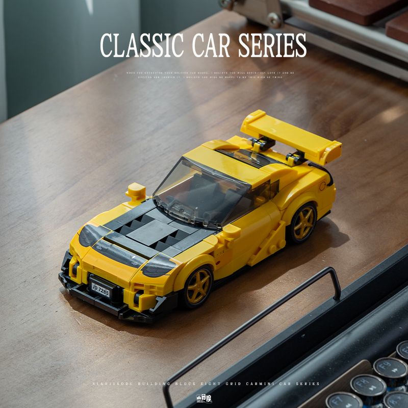 SMALL ANGLE JD085 XE THỂ THAO MAZDA RX7 bộ đồ chơi xếp lắp ráp ghép mô hình Speed Champions Racing Cars Đua Xe Công Thức 351 khối