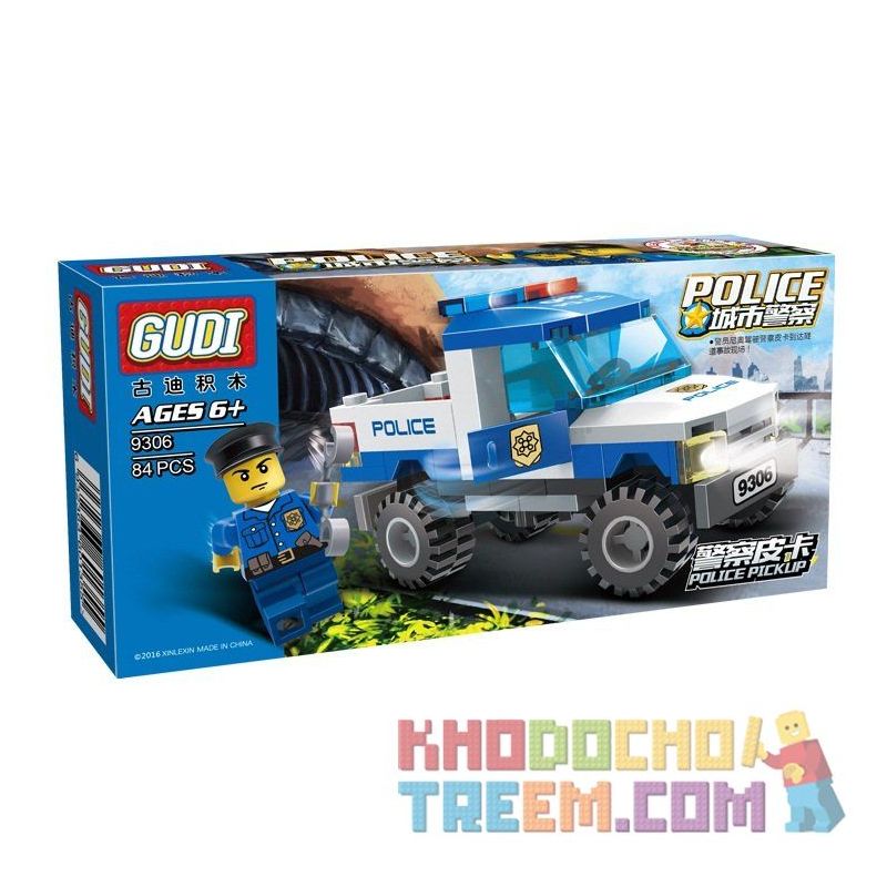 GUDI 9306 non  XE TẢI CỦA CẢNH SÁT bộ đồ chơi xếp lắp ráp ghép mô hình City POLICE Thành Phố 84 khối GUDI 9306 non  XE TẢI CỦA CẢNH SÁT bộ đồ chơi xếp lắp ráp ghép mô hình City POLICE Thành Phố 84 khối