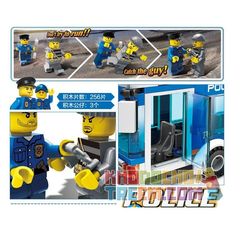 GUDI 9315 non  TRỰC THĂNG CẢNH SÁT bộ đồ chơi xếp lắp ráp ghép mô hình City POLICE Thành Phố 256 khối