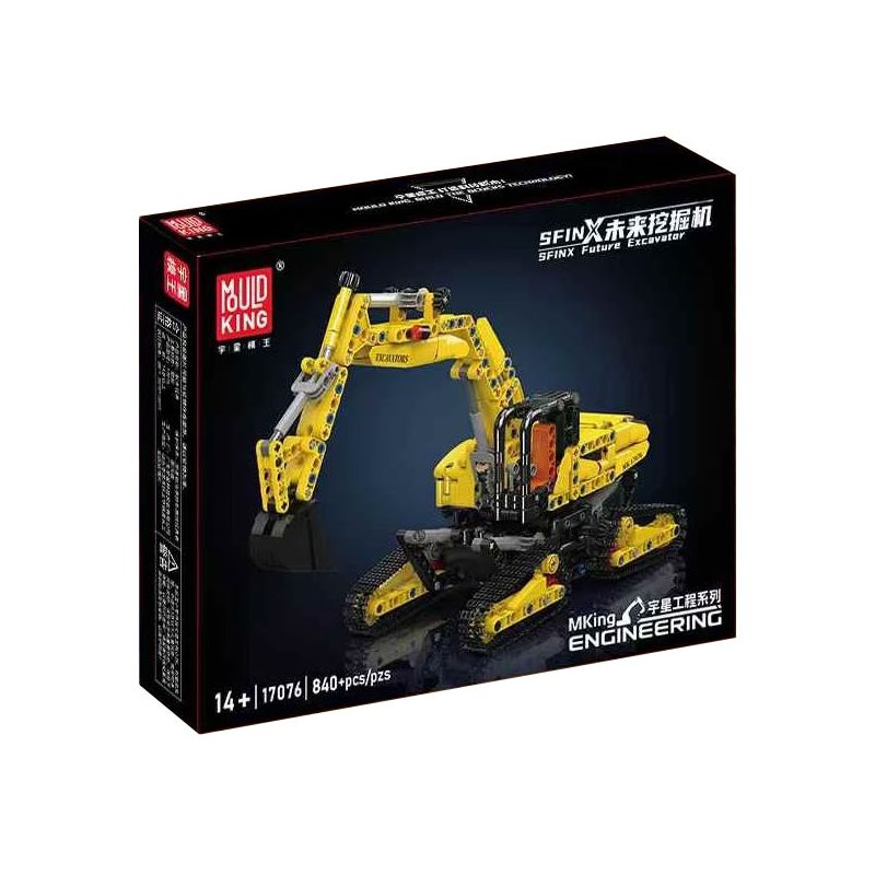 MouldKing 17076 SFINX Future Excavator Xếp hình lắp ráp ghép mô hình SFINX Máy xúc trong tương lai