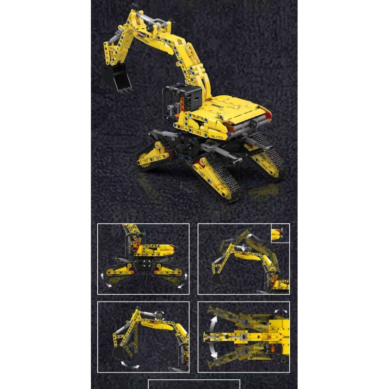 MouldKing 17076 Mould King 17076 SFINX MÁY XÚC TRONG TƯƠNG LAI bộ đồ chơi xếp lắp ráp ghép mô hình Technic SFINX FUTURE EXCAVATOR Kỹ Thuật Công Nghệ Cao Mô Hình Phương Tiện 840 khối