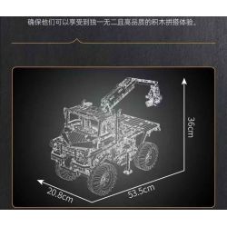 MouldKing 17038 Mould King 17038 REBRICKABLE MOC -16706 16706 UNIMOK XE TẢI OFF-ROAD bộ đồ chơi xếp lắp ráp ghép mô hình Technic UNIMOG Kỹ Thuật Công Nghệ Cao Mô Hình Phương Tiện 2002 khối