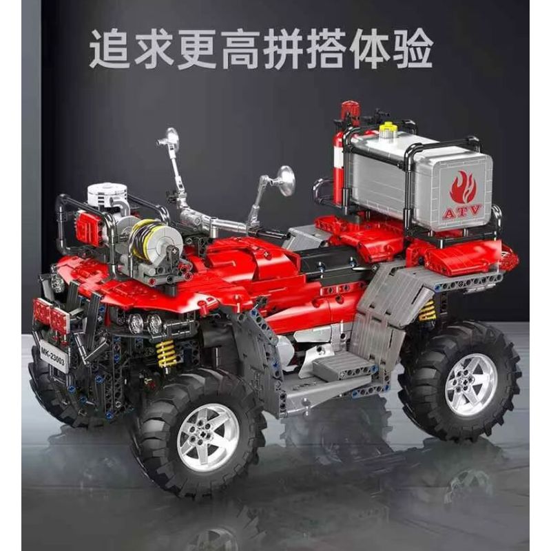 MouldKing 23003 Mould King 23003 ATV FIRE MOTORCYCLE bộ đồ chơi xếp lắp ráp ghép mô hình Technic ATV FIREFIGHTING VEHICLE Kỹ Thuật Công Nghệ Cao Mô Hình Phương Tiện 2100 khối