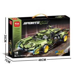 MINGDI LEIBAO K3146 3146 XE KÉO 1:18 tỷ lệ 1:18 bộ đồ chơi xếp lắp ráp ghép mô hình Technic Kỹ Thuật Công Nghệ Cao Mô Hình Phương Tiện 569 khối