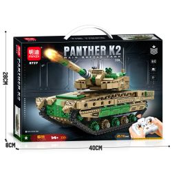 MINGDI LEIBAO 8727 2 4G ĐIỀU KHIỂN TỪ XA K2 BLACK PANTHER bộ đồ chơi xếp lắp ráp ghép mô hình Military Army PANTHER K2 MAIN BATTLE TANK Quân Sự Bộ Đội 611 khối