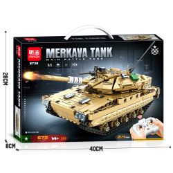 MINGDI LEIBAO 8730 BỂ ĐIỀU KHIỂN TỪ XA 2.4G bộ đồ chơi xếp lắp ráp ghép mô hình Military Army MERKAVA MAIN BATTLE TANK Quân Sự Bộ Đội 572 khối