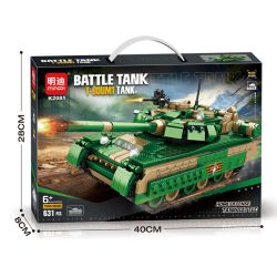 MINGDI LEIBAO K2081 2081 XE TĂNG CHIẾN ĐẤU CHÍNH CỦA T80 bộ đồ chơi xếp lắp ráp ghép mô hình Military Army T-80UM1 TANK Quân Sự Bộ Đội 631 khối