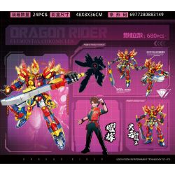 MINGDI LEIBAO 8901 SUPER STAR DRAGON RIDER ELEMENTAL WAR CHRONICLE KING OF FIRE CLOUD HALL YAOHUI bộ đồ chơi xếp lắp ráp ghép mô hình Movie & Game Phim Và Trò Chơi 680 khối