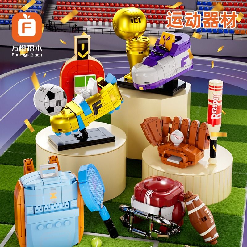 FORANGE FC8161 8161 THIẾT BỊ THỂ THAO SET 6 PHONG CÁCH BÓNG BÀN CHÀY BẦU DỤC TENNIS ĐÁ RỔ bộ đồ chơi xếp lắp ráp ghép mô hình Creator Sáng Tạo 650 khối