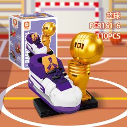 FORANGE FC8161 8161 THIẾT BỊ THỂ THAO SET 6 PHONG CÁCH BÓNG BÀN CHÀY BẦU DỤC TENNIS ĐÁ RỔ bộ đồ chơi xếp lắp ráp ghép mô hình Creator Sáng Tạo 650 khối