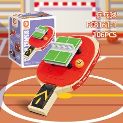 FORANGE FC8161 8161 THIẾT BỊ THỂ THAO SET 6 PHONG CÁCH BÓNG BÀN CHÀY BẦU DỤC TENNIS ĐÁ RỔ bộ đồ chơi xếp lắp ráp ghép mô hình Creator Sáng Tạo 650 khối