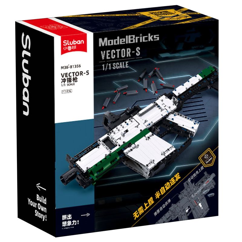 Sluban M38-B1356 Xếp hình lắp ráp ghép mô hình Hòa bình Elite: Vector-S Submachine Súng Sluban M38-B1356 Xếp hình lắp ráp ghép mô hình Hòa bình Elite: Vector-S Submachine Súng