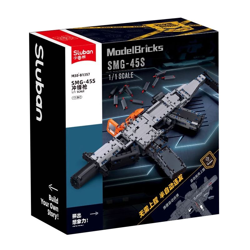 Sluban M38-B1357 Xếp hình lắp ráp ghép mô hình Hòa bình Elite: SMG-45DS Submachine Súng Sluban M38-B1357 Xếp hình lắp ráp ghép mô hình Hòa bình Elite: SMG-45DS Submachine Súng