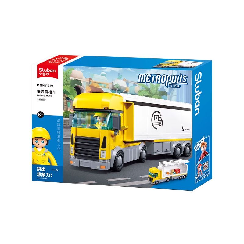 SLUBAN M38-B1289 B1289 1289 M38B1289 38-B1289 FU MENGCHENG XE TẢI EXPRESS CONTAINER bộ đồ chơi xếp lắp ráp ghép mô hình City Thành Phố 269 khối SLUBAN M38-B1289 B1289 1289 M38B1289 38-B1289 FU MENGCHENG XE TẢI EXPRESS CONTAINER bộ đồ chơi xếp lắp ráp ghép mô hình City Thành Phố 269 khối