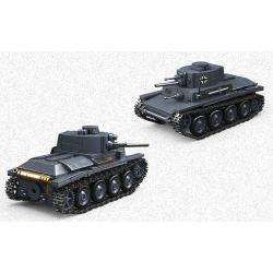 THIRDPARTY 300001 38T-A LIGHT TANK 1:35 tỷ lệ 1:35 bộ đồ chơi xếp lắp ráp ghép mô hình Military Army PZ.KPFW.38(T) A Quân Sự Bộ Đội 414 khối