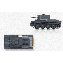 THIRDPARTY 300001 38T-A LIGHT TANK 1:35 tỷ lệ 1:35 bộ đồ chơi xếp lắp ráp ghép mô hình Military Army PZ.KPFW.38(T) A Quân Sự Bộ Đội 414 khối
