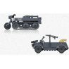 THIRDPARTY 300002 SD.KFZ.2 HALF TRACK MOTORCYCLE VÀ 82 XÔ XE TẢI 1:35 tỷ lệ 1:35 bộ đồ chơi xếp lắp ráp ghép mô hình Military Army SD.KFZ.2 TYPE 82 KUBELWAGEN Quân Sự Bộ Đội 414 khối