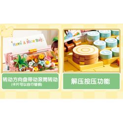 FEMIBOX S44092 44092 NƯỚC SỐT THỊT MÁY ĐÁNH CHỮ CÁNH ĐỒNG HOA bộ đồ chơi xếp lắp ráp ghép mô hình ROROJUMP 386 khối