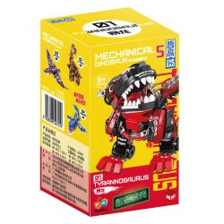 ZHEGAO 662047 4 KHỦNG LONG CƠ HỌC LANH bộ đồ chơi xếp lắp ráp ghép mô hình MECHANICAL DINOSAUR