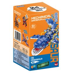 ZHEGAO 662047 4 KHỦNG LONG CƠ HỌC LANH bộ đồ chơi xếp lắp ráp ghép mô hình MECHANICAL DINOSAUR