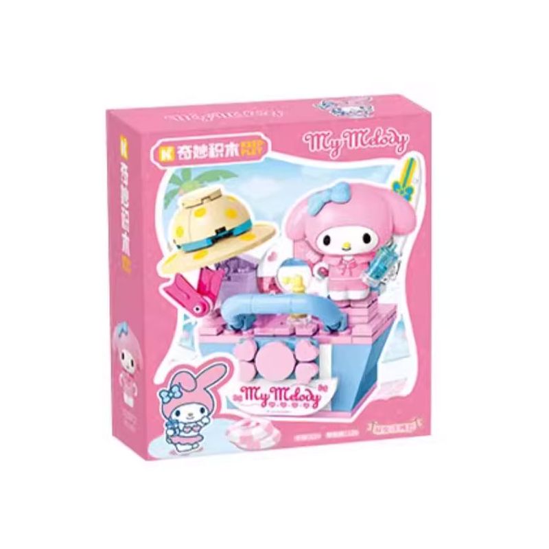 KEEPPLEY K20872 20872 HỒ BƠI MÙA HÈ CỦA GIA ĐÌNH SANRIO LADY BEACH BAG MELODY bộ đồ chơi xếp lắp ráp ghép mô hình