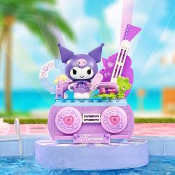 KEEPPLEY K20874 20874 HỒ BƠI MÙA HÈ GIA ĐÌNH SANRIO RETRO RADIO COOLOMI bộ đồ chơi xếp lắp ráp ghép mô hình