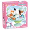 KEEPPLEY K20875 20875 HỒ BƠI MÙA HÈ CỦA GIA ĐÌNH SANRIO MINT PARFAIT CUP PARCHA DOG bộ đồ chơi xếp lắp ráp ghép mô hình