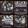 KAIXING K96206 96206 ĐỘNG CƠ LAMBORKINI V8 bộ đồ chơi xếp lắp ráp ghép mô hình Technic Kỹ Thuật Công Nghệ Cao Mô Hình Phương Tiện 715 khối