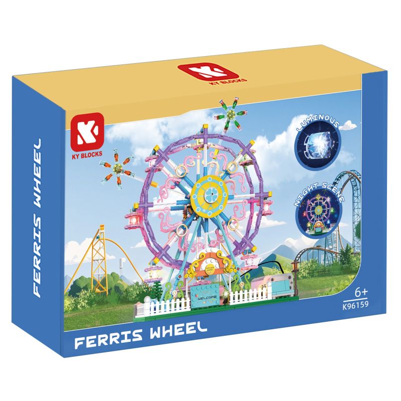 KAIYU KeeYee World K96159 Ferriswheel Xếp hình lắp ráp ghép mô hình Ánh sáng bánh xe Ferris