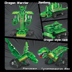 KAIYU KEEYEE WORLD K96184 96184 KHỦNG LONG BIẾN 5 TRONG 1 bộ đồ chơi xếp lắp ráp ghép mô hình Technic Kỹ Thuật Công Nghệ Cao Mô Hình Phương Tiện