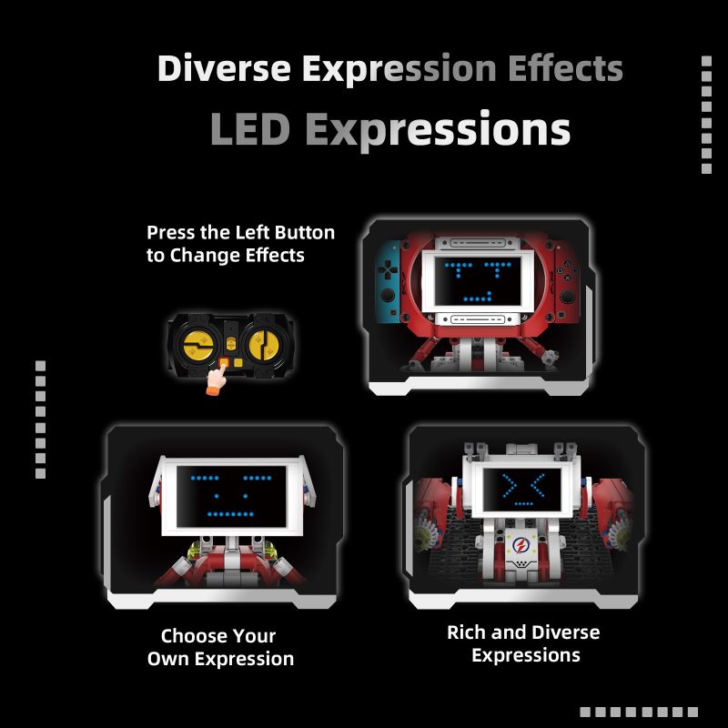 KAIYU KEEYEE WORLD K96167 96167 ROBOT TRÒ CHƠI MÀN HÌNH LED NĂM THAY ĐỔI bộ đồ chơi xếp lắp ráp ghép mô hình Technic ROBOTS PRO Kỹ Thuật Công Nghệ Cao Mô Hình Phương Tiện 358 khối