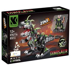 KAIYU KEEYEE WORLD K96114 96114 KIỂM SOÁT TỪ XA CỦA RỒNG CHUYÊN CHẾ bộ đồ chơi xếp lắp ráp ghép mô hình Technic VARIABLE DINOSAUR Kỹ Thuật Công Nghệ Cao Mô Hình Phương Tiện 832 khối