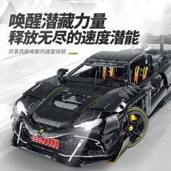 GULY 10627 FERRARI 296 1 8 bộ đồ chơi xếp lắp ráp ghép mô hình Technic Kỹ Thuật Công Nghệ Cao Mô Hình Phương Tiện 3729 khối